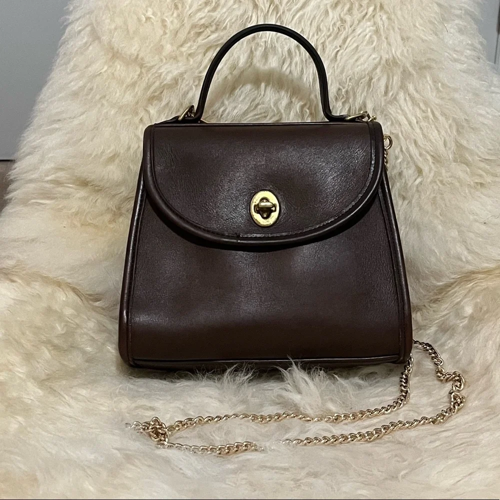 Vintage Coach Regina Satchel Crossbody Bag 9983 Mahogany